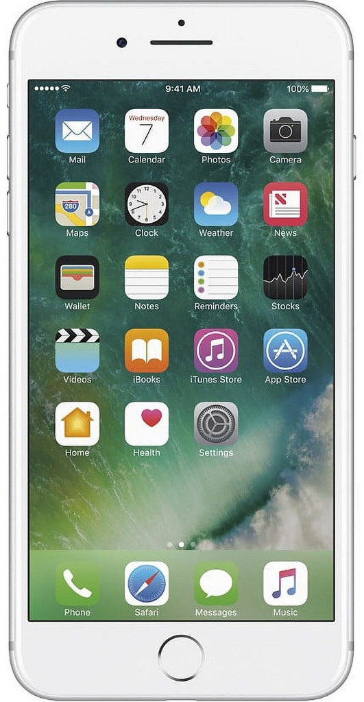 iPhone 7 Plus 128GB Silver A Grade with New Battery ( Used )