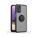 iPhone XS Max ShockProof Phone Cover Case with 360 Magnet Ring Holder TPU + PC Protective Case Black (Q Shadow) 