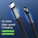 DUX DUCIS DUZZONA A9-01 100W 10Gbps 4K PD Video Data Cable Type-C to Type-C 1M Black[5-B1]