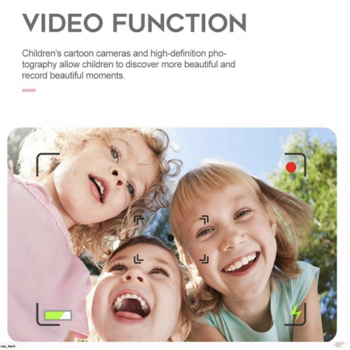 Children Camera X600 Big Screen Video Camera Kids Digital Front 1.3M Rear 2M