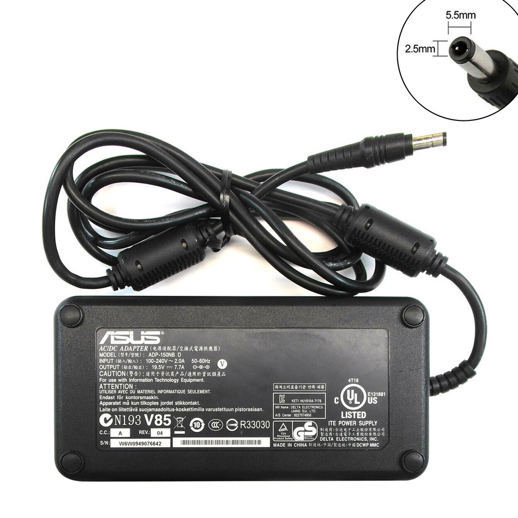 Asus Original 150W 19.5V 7.7Amp Adapter Power Charger for ASUS G72 G72G ADP-150NB D