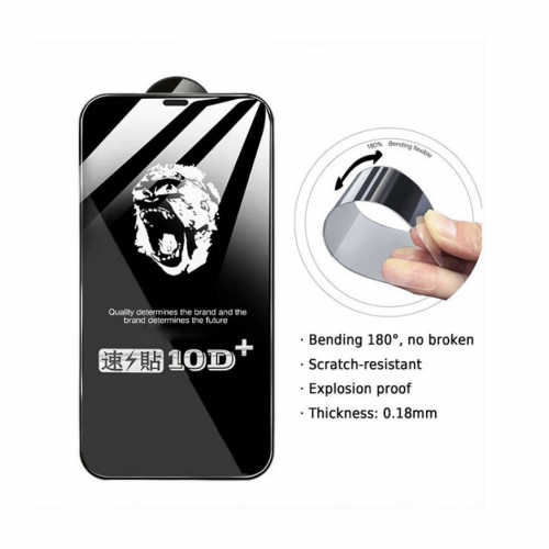 iPhone 15 Gorilla Pliable and Strong Tempered Glass Screen Protector without package