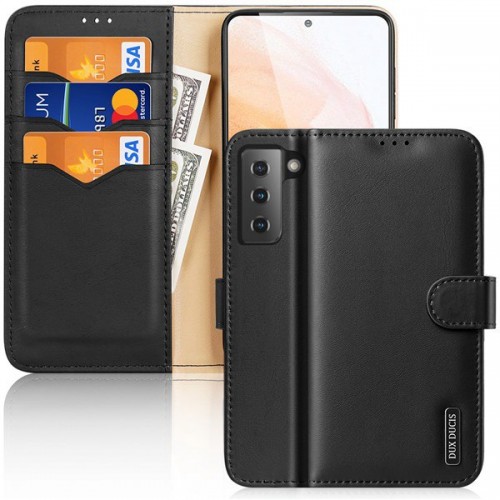 Samsung S22 Plus 5G Leather Wallet Phone Covers Cases Hivo Series (DUX DUCIS) Black