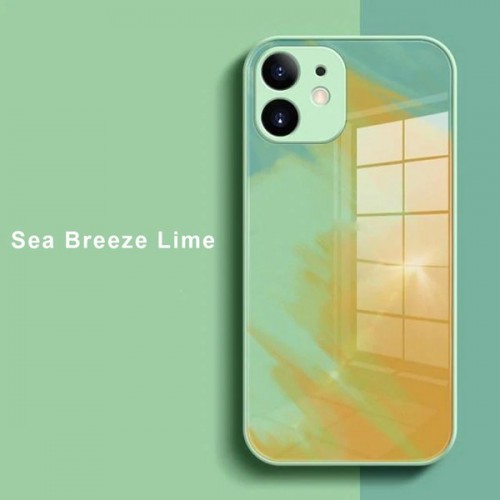 iPhone 12 6.1 Artistic ShockProof Phone Case (Biguo) Sea Breeze Lime