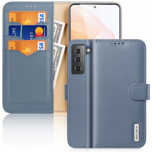 iPhone 13 Leather Wallet Phone Covers Cases Hivo Series (DUX DUCIS) Blue