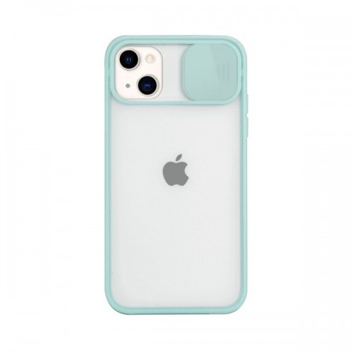 iPhone  6P 7P 8P  Slide Camera Lens Protection Cover Phone Case ShockProof TPU (Case Mate) ) Green