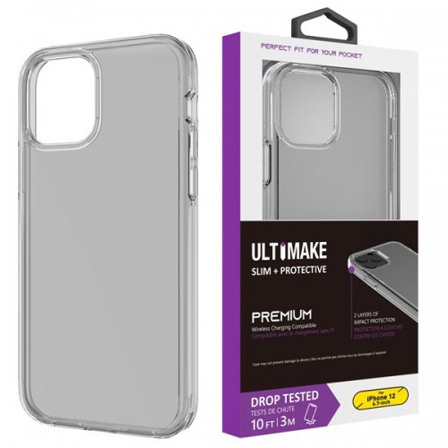 iPhone XS MAX  Transparent ShockProof Phone Case (Ultimake) Black