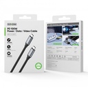 DUX DUCIS DUZZONA A9-01 100W 10Gbps 4K PD Video Data Cable Type-C to Type-C 1M Black[5-B1]