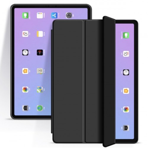 [R]Flip iPad Case Soft Silicone Back Cover with pen slot for IPAD MINI4/MINI5 Black