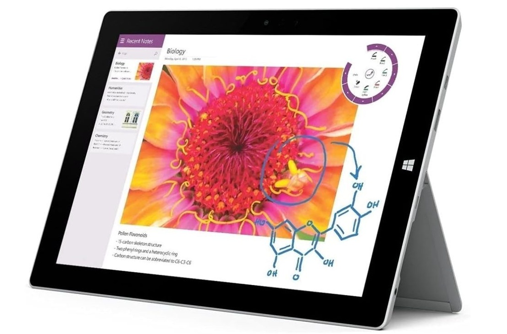 Microsoft Surface Pro 3 12" Laptop / Tablet – Intel Core i5-4300U 1.90GHz / 4GB RAM / 128GB SSD / Win 10 Home / Silver – Excellent Grade minor scratch (Refurbished)