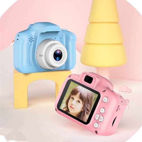 Children Camera X2 Cartoon Digital Camera Blue Connectork