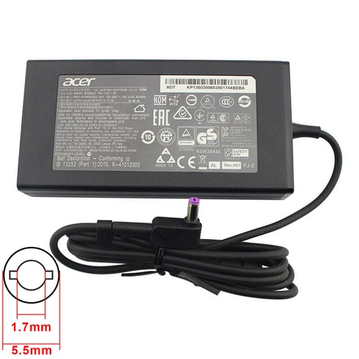 [L0080060009] ACER Genuine 135W Adapter Charger ADP-135KB ACER Nitro 5 AN515-53-55G9 AN515-53-52FA