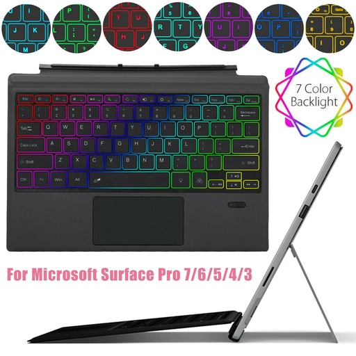 [L0110040002] Wireless Keyboard Backlit Type Cover Trackpad for Microsoft Surface Pro 7/6/5/4