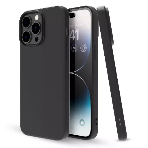 [M0860090048] Silicone phone case without ring for Samsung NOTE 8 BLACK