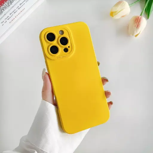 [M0860090090] Silicone phone case without ring for Samsung S20+ YELLOW