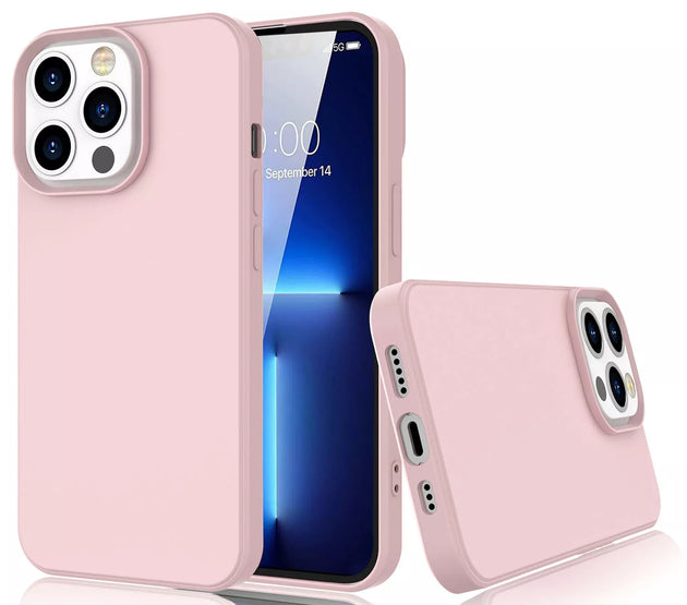 [UA07]Silicone phone case without ring for Iphone 13 Pro Pink