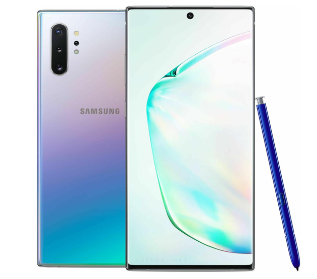 Samsung Galaxy Note 10+ SS 512GB with 12GB RAM Silver A Grade with pen  (Refurbished) - (Minor Screen Burn)