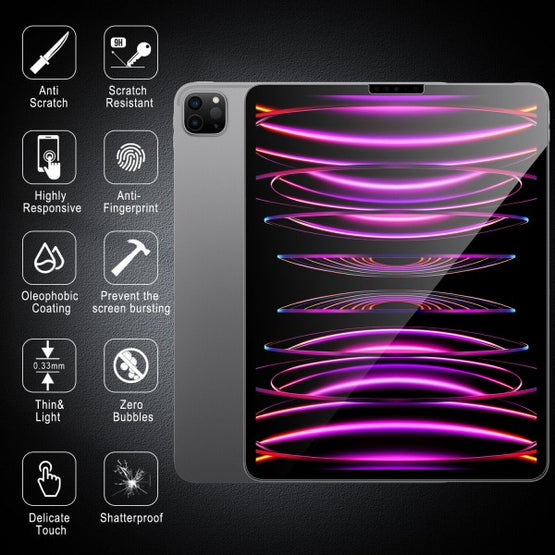 [TG10]iPad 12.9 2017 HD Crystal Screen Protector Tempered Glass White package