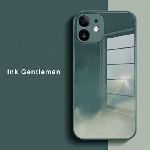 [UD08]Biguo Phone Artistic Shockproof Case for  iPhone 11 PRO MAX Ink Gentleman Black