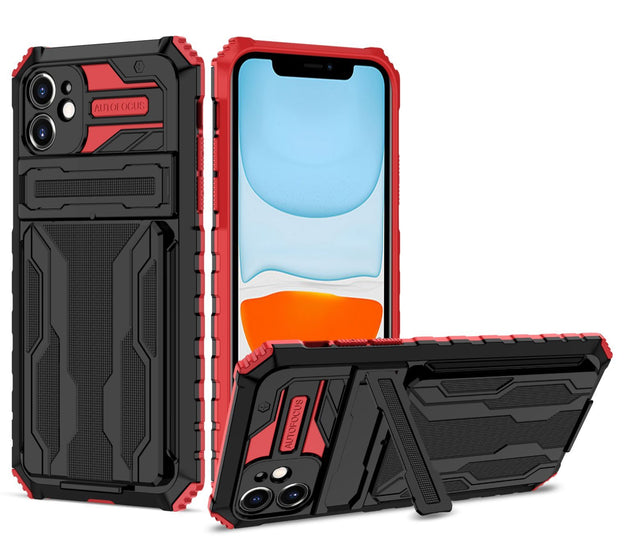 [P]iPhone 11 i-crystal Fashion phone case BLACK+Red