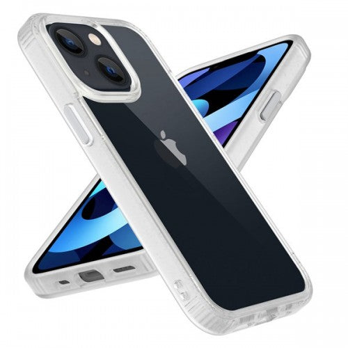 [AL2]YUVAL 9H Tempered Glass Anti scratch Clear shock proof case for iPhone 14/13 6.1 support wireless charging - White Border