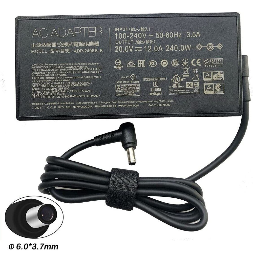 Asus Genuine ASUS 240W 20.0V AC Adapter for ASUS ROG Strix SCAR/Zephyrus ADP-240 EB B