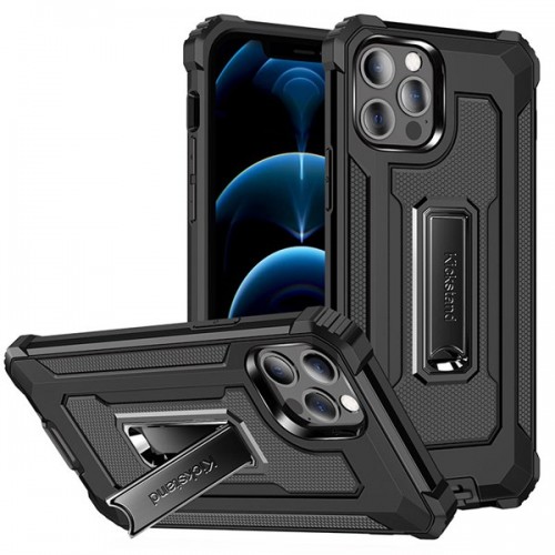 Samsung S20 Plus Jazz ShockProof Hard PC & Soft TPU Hidden Foldable Metal Kickstand Mobile Phone Case 