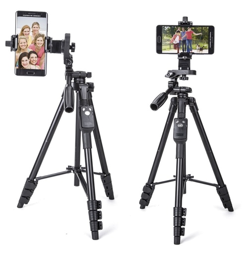 [E0190320004] YUNTENG VCT-5218 Camera Tripod Self-Portrait Monopod Bluetooth Remote Control Selfie Phone Clip